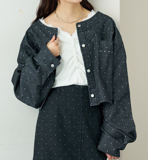  「スタッズデニムシャツジャケット」|シャツ・ブラウス|