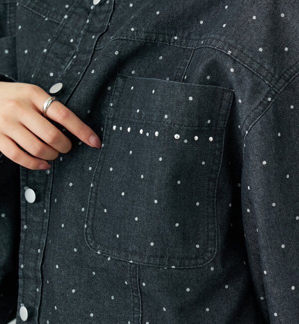  「スタッズデニムシャツジャケット」|シャツ・ブラウス|