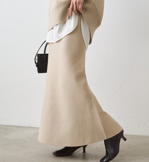  「【@_shirabe.s_コラボ】スウェットライクマーメイドニットスカート」|スカート|