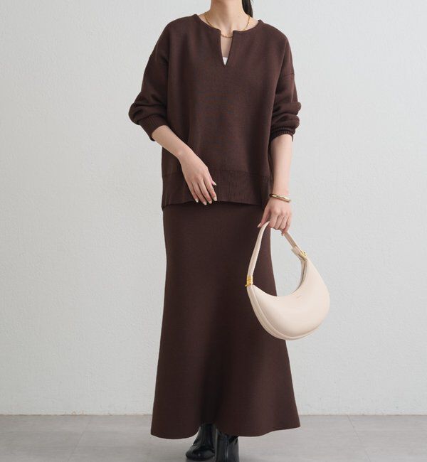  「【@_shirabe.s_コラボ】スウェットライクマーメイドニットスカート」|スカート|