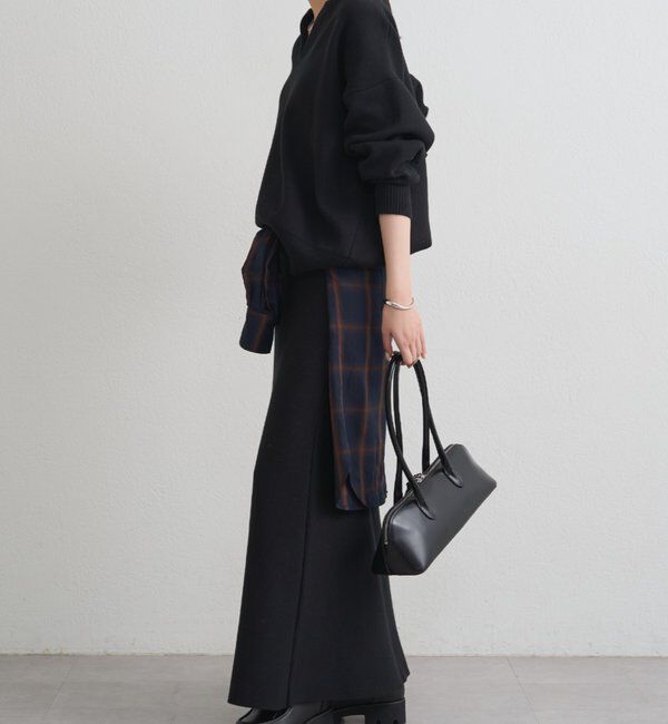  「【@_shirabe.s_コラボ】スウェットライクマーメイドニットスカート」|スカート|