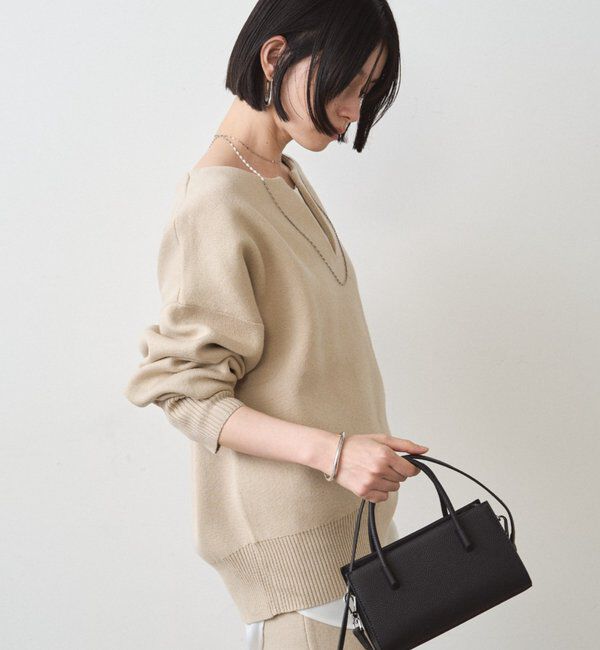  「【@_shirabe.s_コラボ】スウェットライクスキッパーニット」|ニット・セーター|