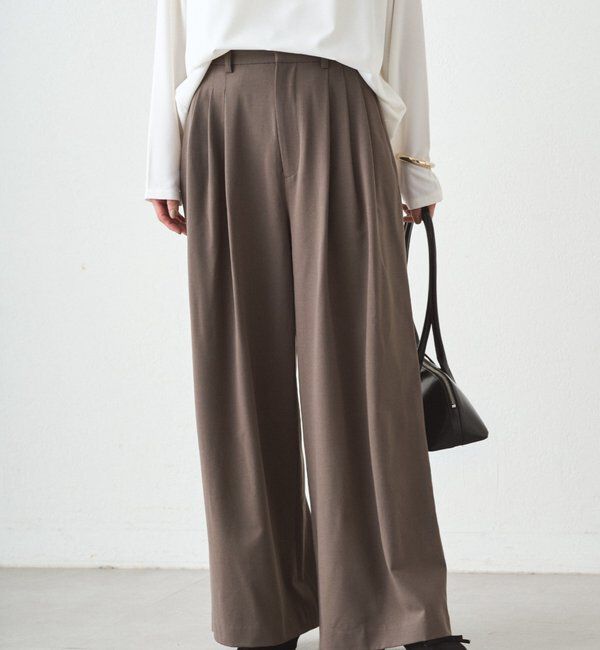  「TR3タックワイドパンツ」|チノ|