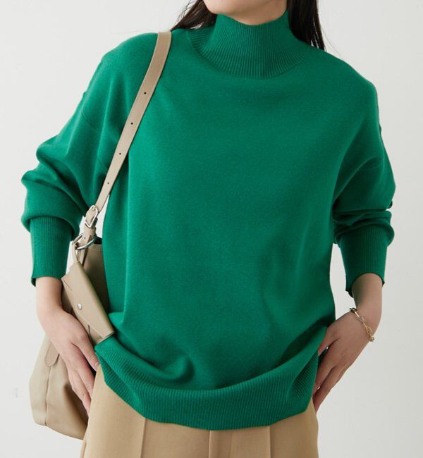  「総針ハイネックニット」|その他|グリーン
