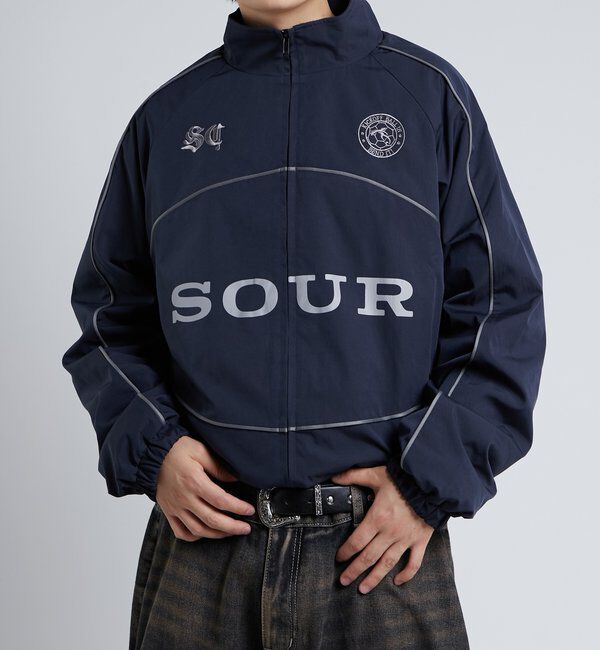  「【Sourcream】裏フリースサッカーブルゾン」|ブルゾン・スタジャン|
