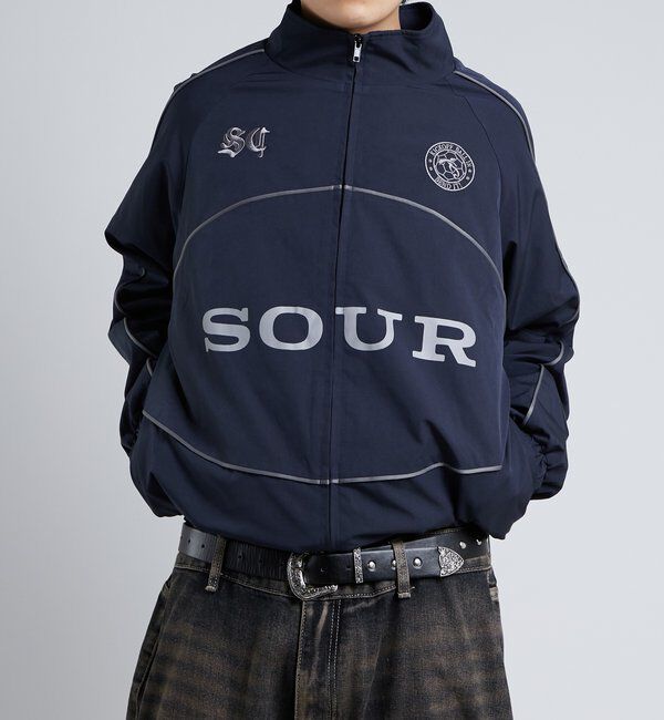  「【Sourcream】裏フリースサッカーブルゾン」|ブルゾン・スタジャン|