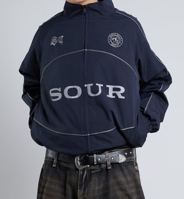  「【Sourcream】裏フリースサッカーブルゾン」|ブルゾン・スタジャン|