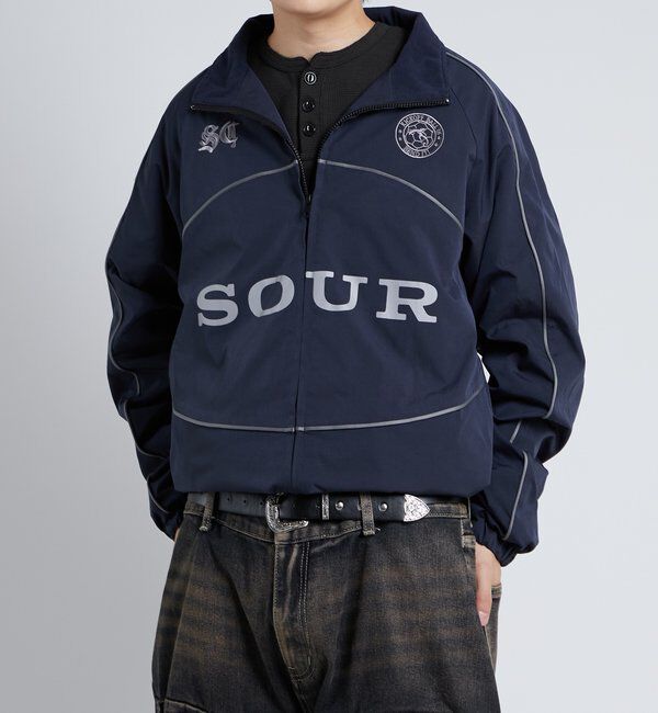  「【Sourcream】裏フリースサッカーブルゾン」|ブルゾン・スタジャン|