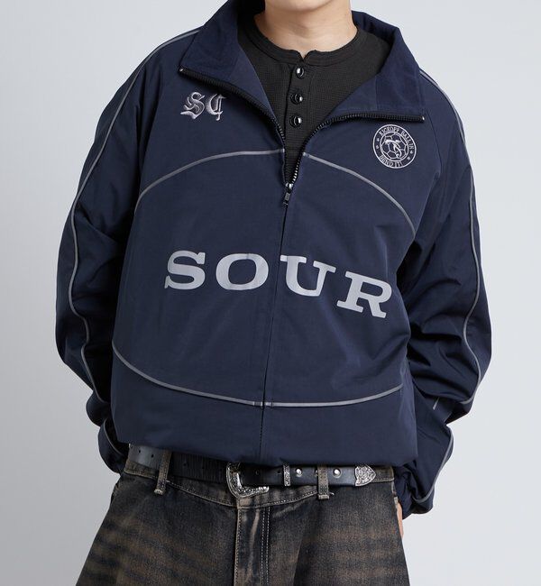  「【Sourcream】裏フリースサッカーブルゾン」|ブルゾン・スタジャン|