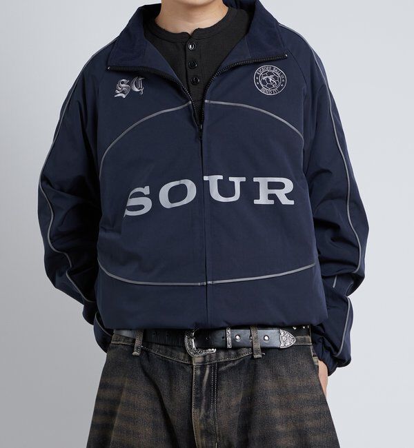  「【Sourcream】裏フリースサッカーブルゾン」|ブルゾン・スタジャン|