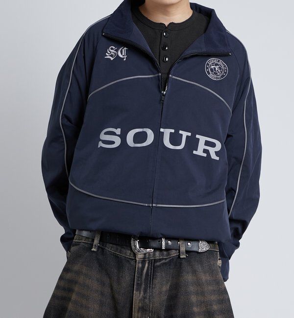  「【Sourcream】裏フリースサッカーブルゾン」|ブルゾン・スタジャン|