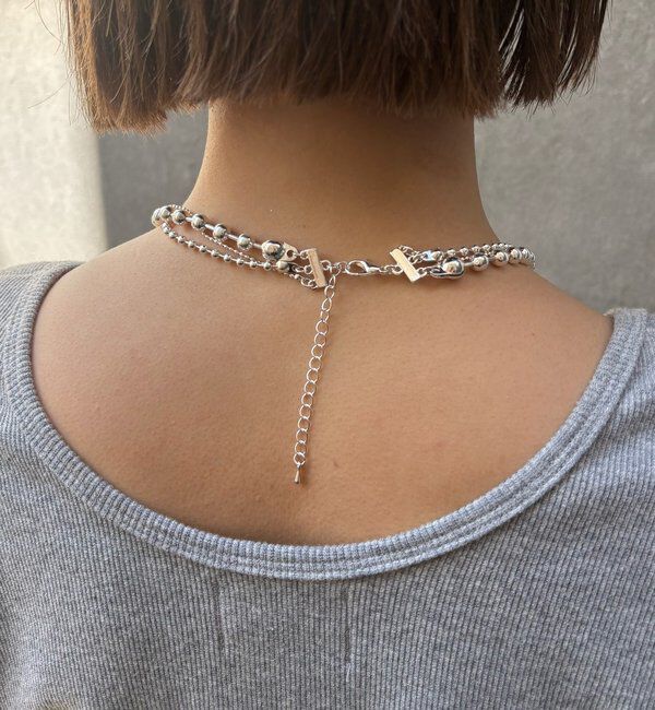  「3連ボールネックレス」|ネックレス|