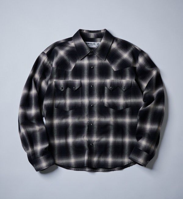  「【Sourcream】ウエスタンオンブレチェックシャツ」|シャツ・ブラウス|
