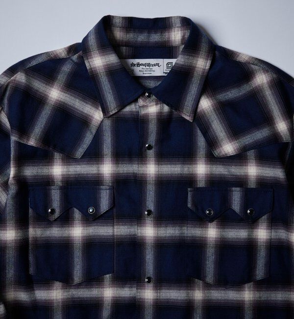  「【Sourcream】ウエスタンオンブレチェックシャツ」|シャツ・ブラウス|