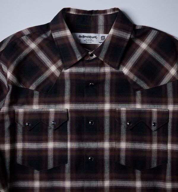  「【Sourcream】ウエスタンオンブレチェックシャツ」|シャツ・ブラウス|