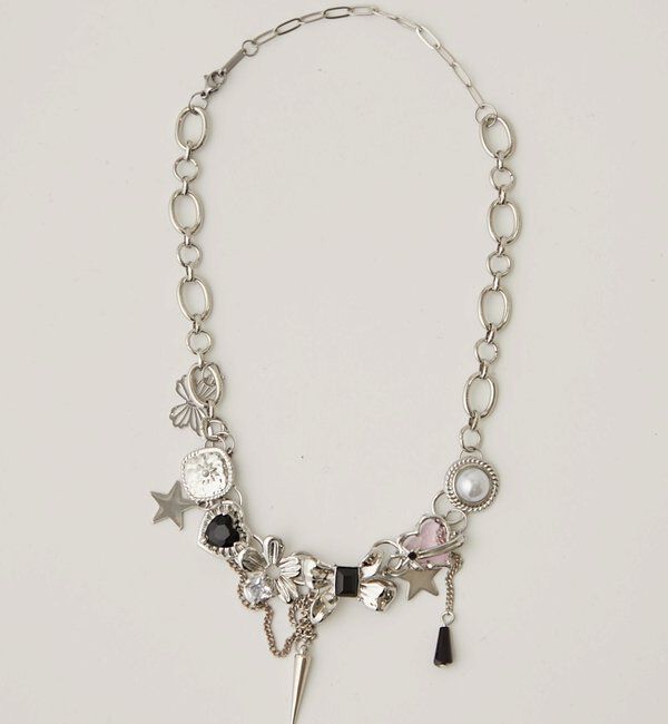  「ミックスモチーフネックレス」|ネックレス|