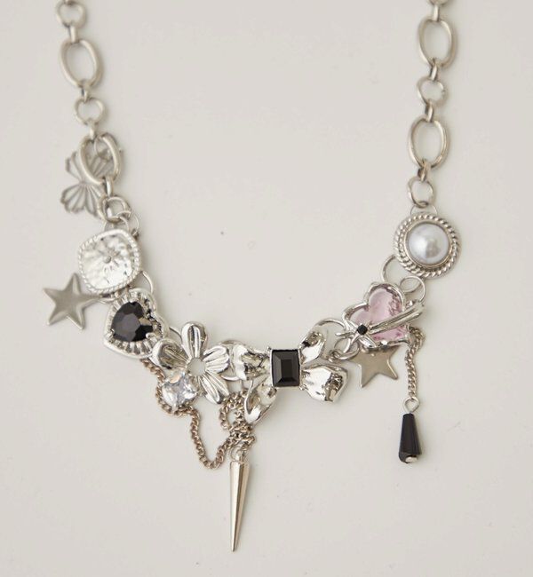  「ミックスモチーフネックレス」|ネックレス|