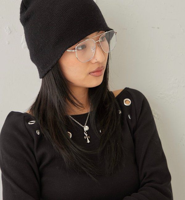  「ダブルブリッジメタルグラス」|ピアス|