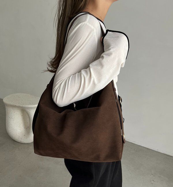  「【WEB限定カラー・ブラック/大容量】2WAYワンハンドルバッグ」|トートバッグ|