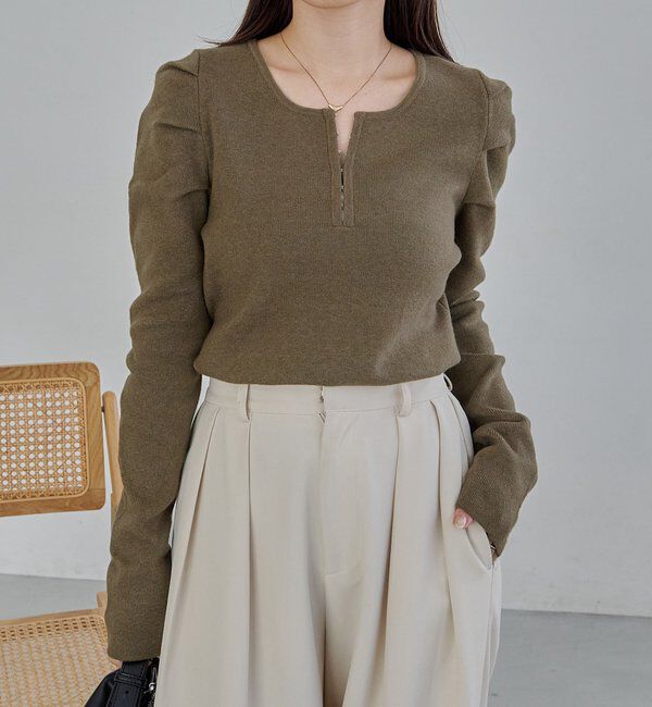  「ホックヘンリーパフニット」|ニット・セーター|