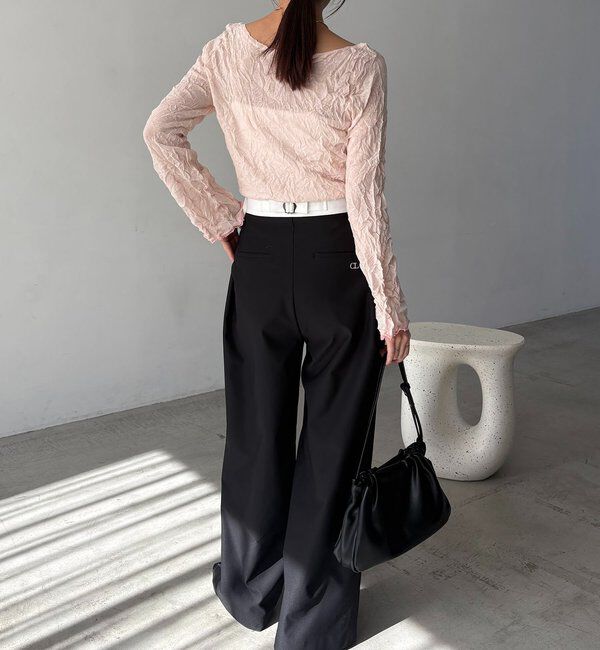  「リンクルボートネックニット」|ニット・セーター|