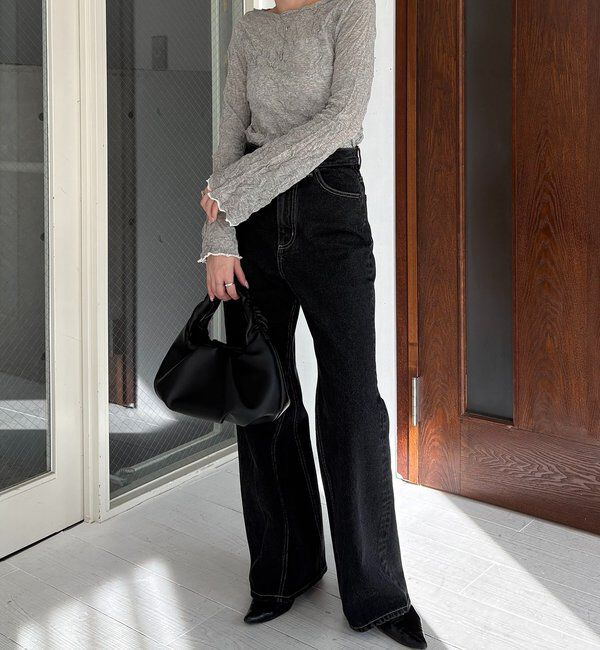  「リンクルボートネックニット」|ニット・セーター|