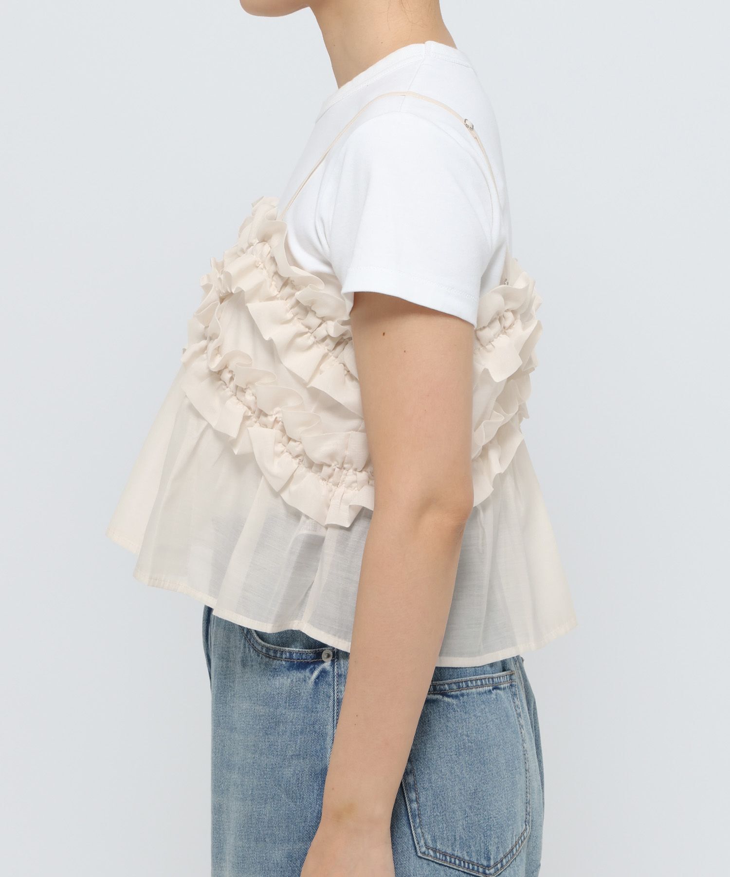 LOWRYS FARM「フリルビスチェ」|シャツ・ブラウス|