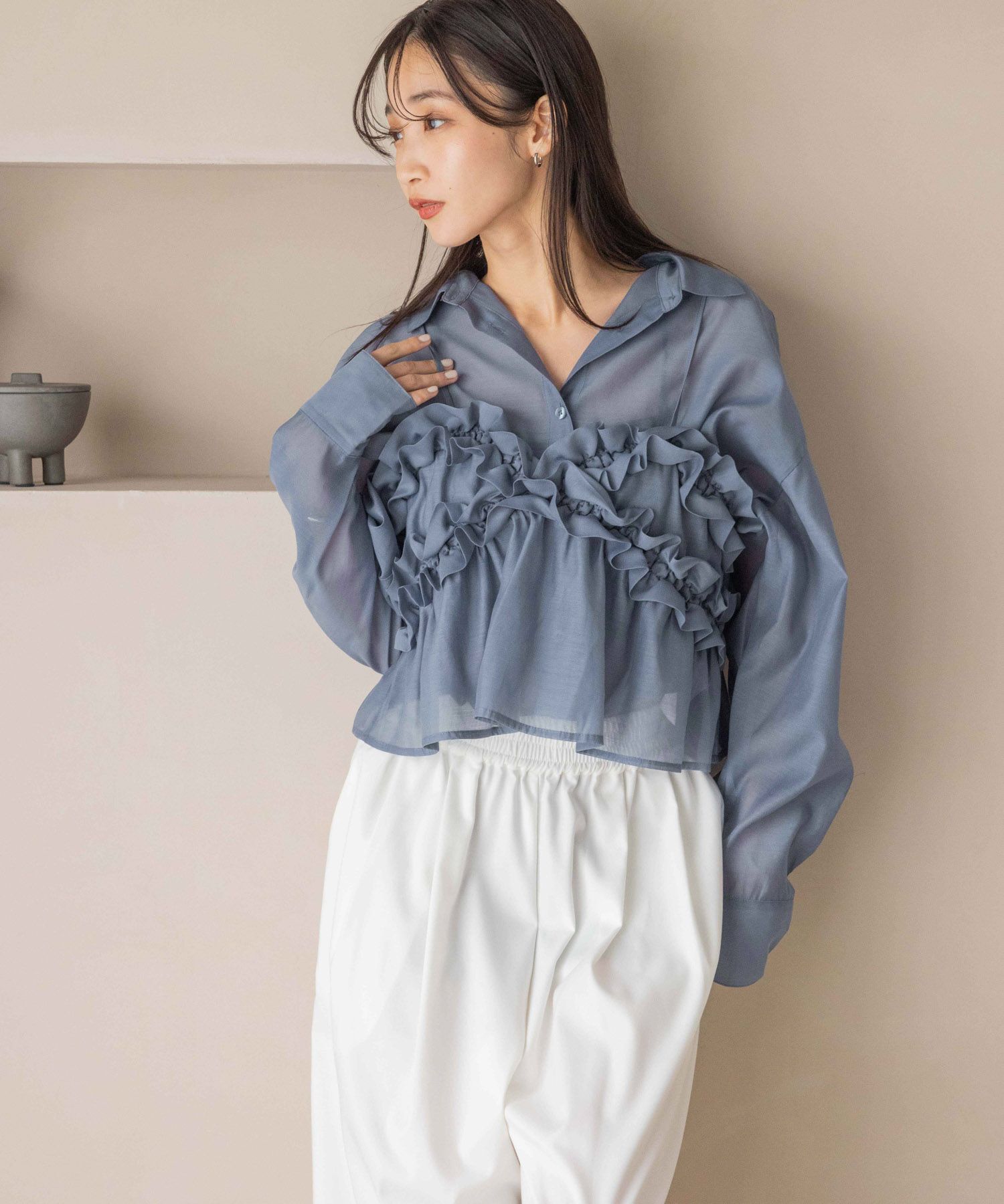 LOWRYS FARM「フリルビスチェ」|シャツ・ブラウス|BLU2