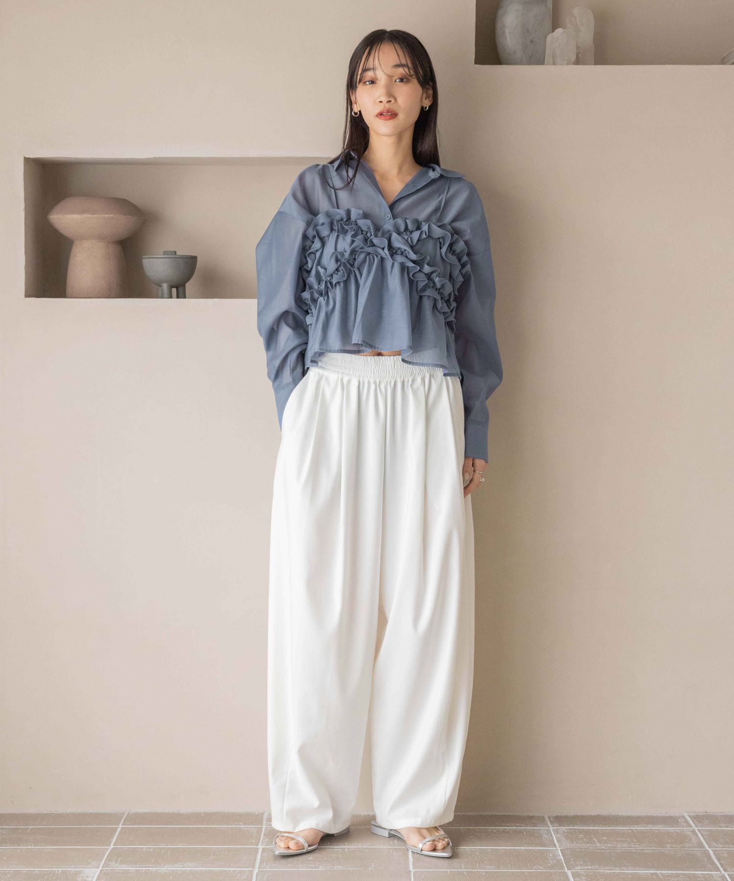 LOWRYS FARM「フリルビスチェ」|シャツ・ブラウス|