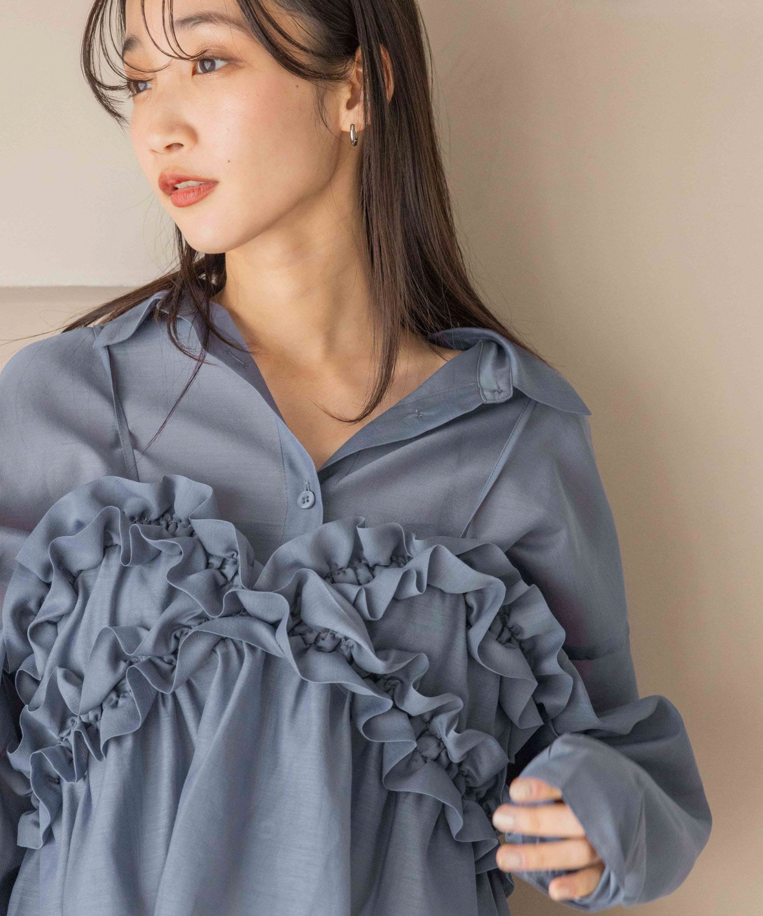 LOWRYS FARM「フリルビスチェ」|シャツ・ブラウス|