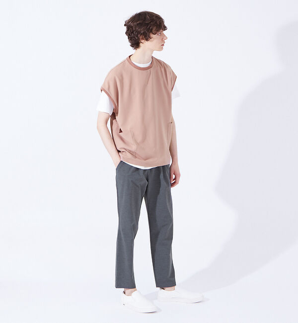 ABAHOUSE「【Comfortable】ダブルポケット ベスト / ノースリーブ Tシャツ」|ベスト・ジレ|