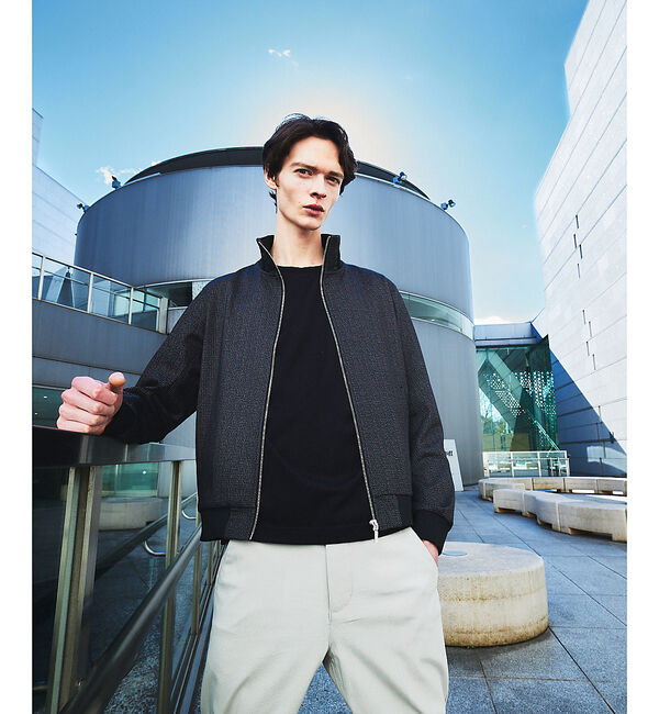 ABAHOUSE「【セットアップ対応】ポンチ スタンドカラー ブルゾン」|ブルゾン・スタジャン|