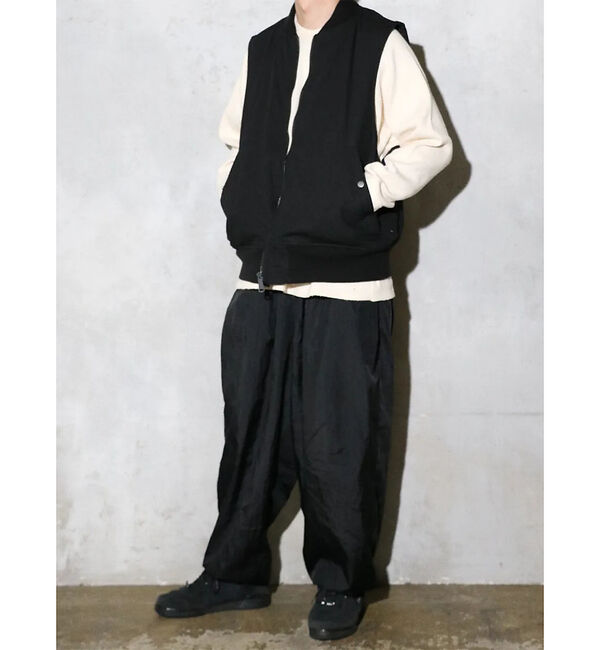 ABAHOUSE「【MADE IN STANDARD】 BLACK MA-1 VEST REVER」|ベスト・ジレ|