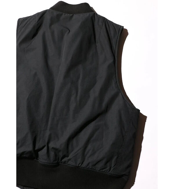 ABAHOUSE「【MADE IN STANDARD】 BLACK MA-1 VEST REVER」|ベスト・ジレ|