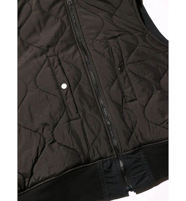 ABAHOUSE「【MADE IN STANDARD】 BLACK MA-1 VEST REVER」|ベスト・ジレ|