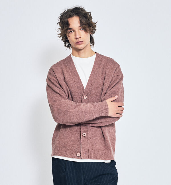 ABAHOUSE「ウールミックス ブークレーニット カーディガン」|カーディガン|