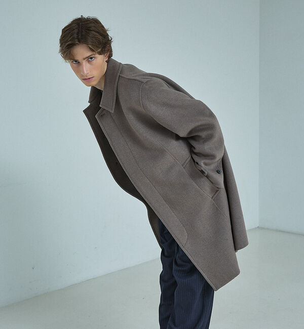 ABAHOUSE「【ON/OFF兼用】ウールモッサ バルカラーコート / ステンカラー」|ステンカラーコート|