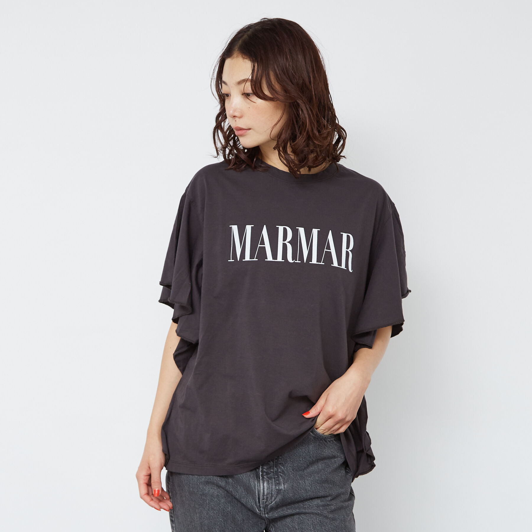 Rouge vif「＜別注＞【MICA&DEAL /マイカアンドディール】ロゴTシャツ / フレアス」|Tシャツ・カットソー|