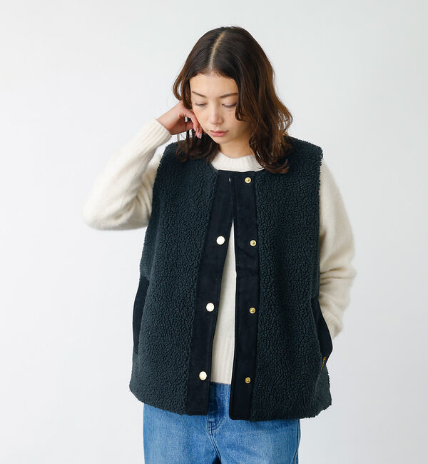 Rouge vif「【BARBOUR/バブアー】DULSIE LINER / ボアベスト / WEB」|ベスト・ジレ|