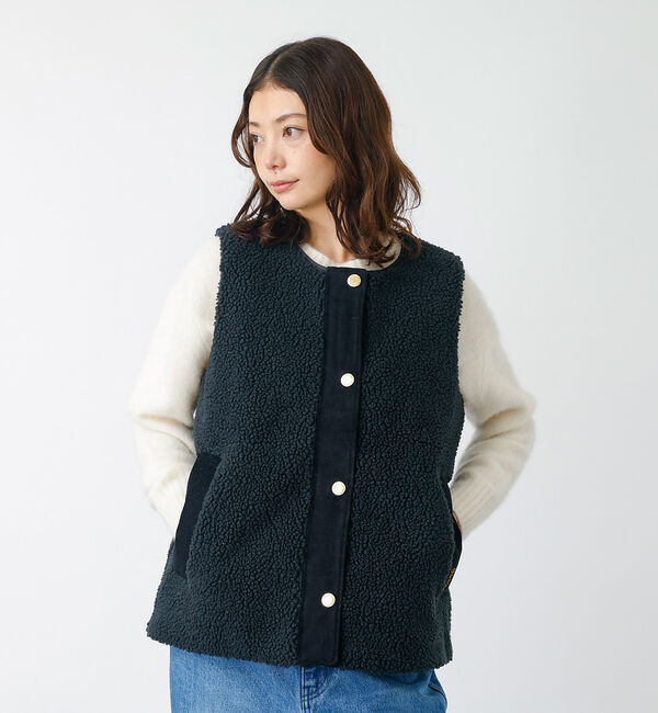 Rouge vif「【BARBOUR/バブアー】DULSIE LINER / ボアベスト / WEB」|ベスト・ジレ|