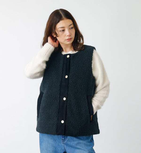 Rouge vif「【BARBOUR/バブアー】DULSIE LINER / ボアベスト / WEB」|ベスト・ジレ|