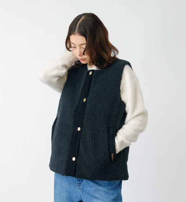 Rouge vif「【BARBOUR/バブアー】DULSIE LINER / ボアベスト / WEB」|ベスト・ジレ|