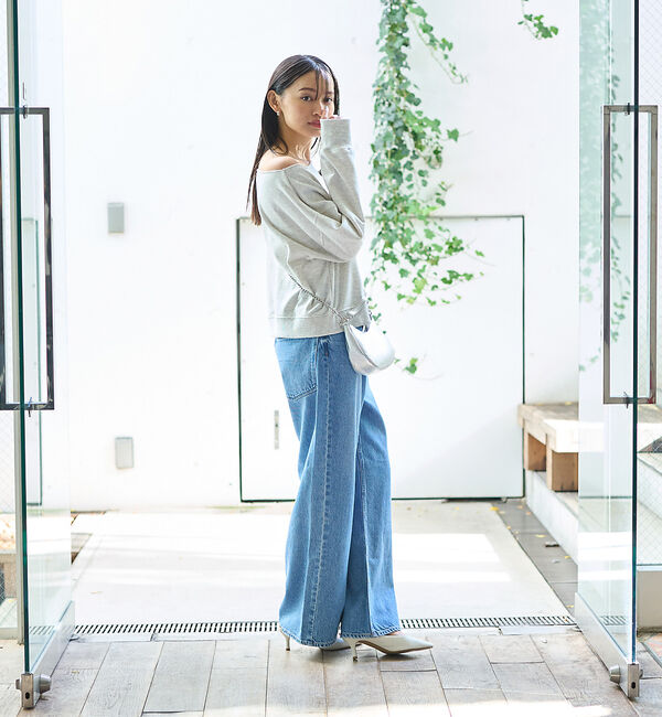 Rouge vif「【一部店舗限定】オフショルルーズスウェット」|スウェット・ジャージ|