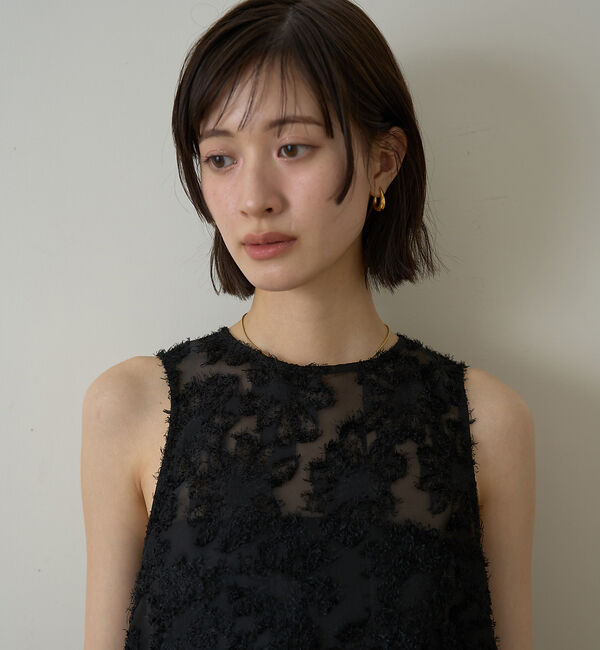 Rouge vif「【一部店舗限定】フラワーフェザーアメスリブラウス」|シャツ・ブラウス|