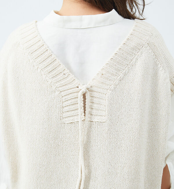 qualite「バックリボンニットベスト」|ベスト・ジレ|