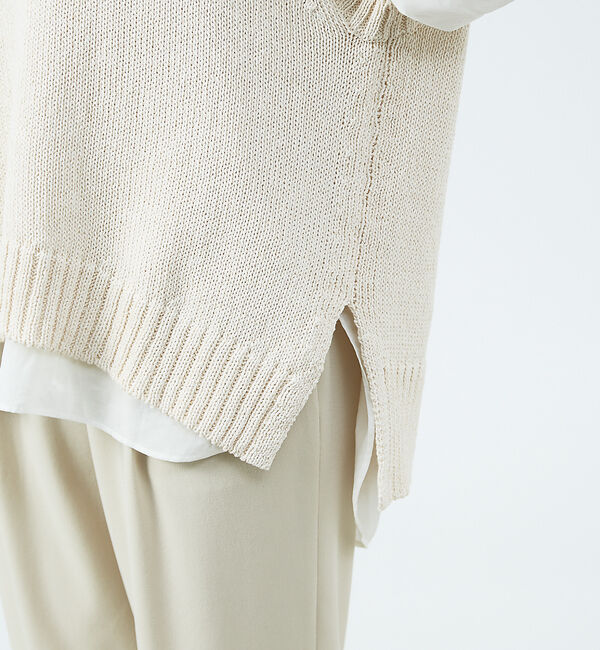 qualite「バックリボンニットベスト」|ベスト・ジレ|