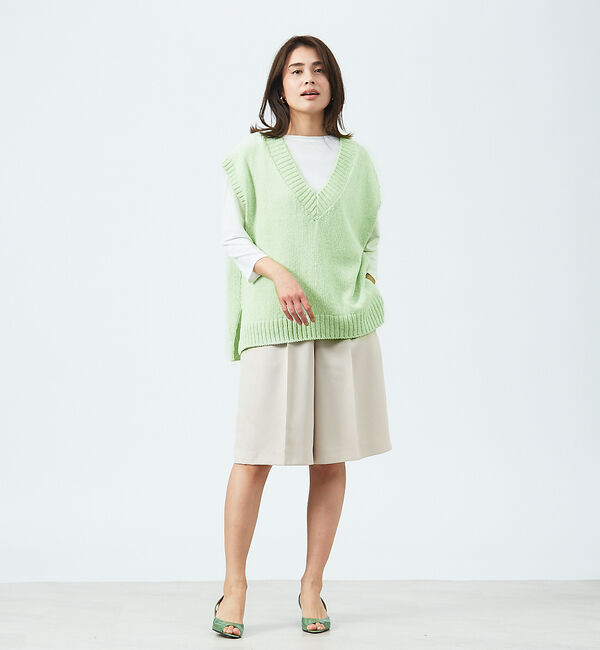 qualite「バックリボンニットベスト」|ベスト・ジレ|