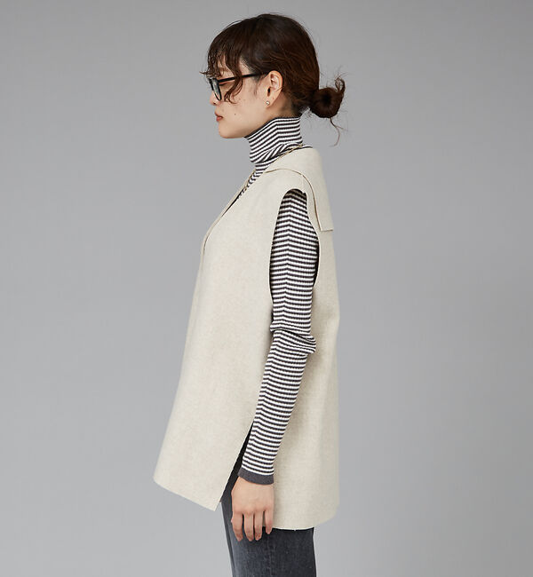 qualite「【PROTAGONISTA】セーラーカラーベスト」|ベスト・ジレ|