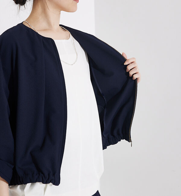 qualite「【接触冷感＆吸水速乾＆UV】シアサッカーブルゾン /セットアップ対応」|ブルゾン・スタジャン|