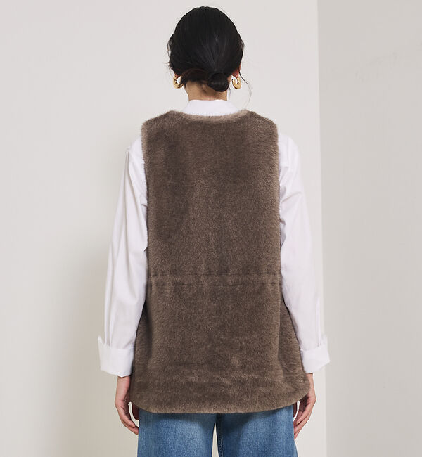 qualite「ミンクライクファージレ」|ベスト・ジレ|